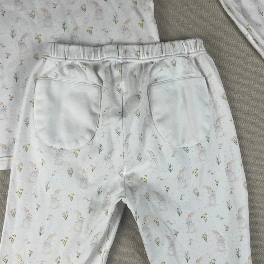 Smockingbird Pima Cotton Rabbit Henley Pajama set Size: 10
